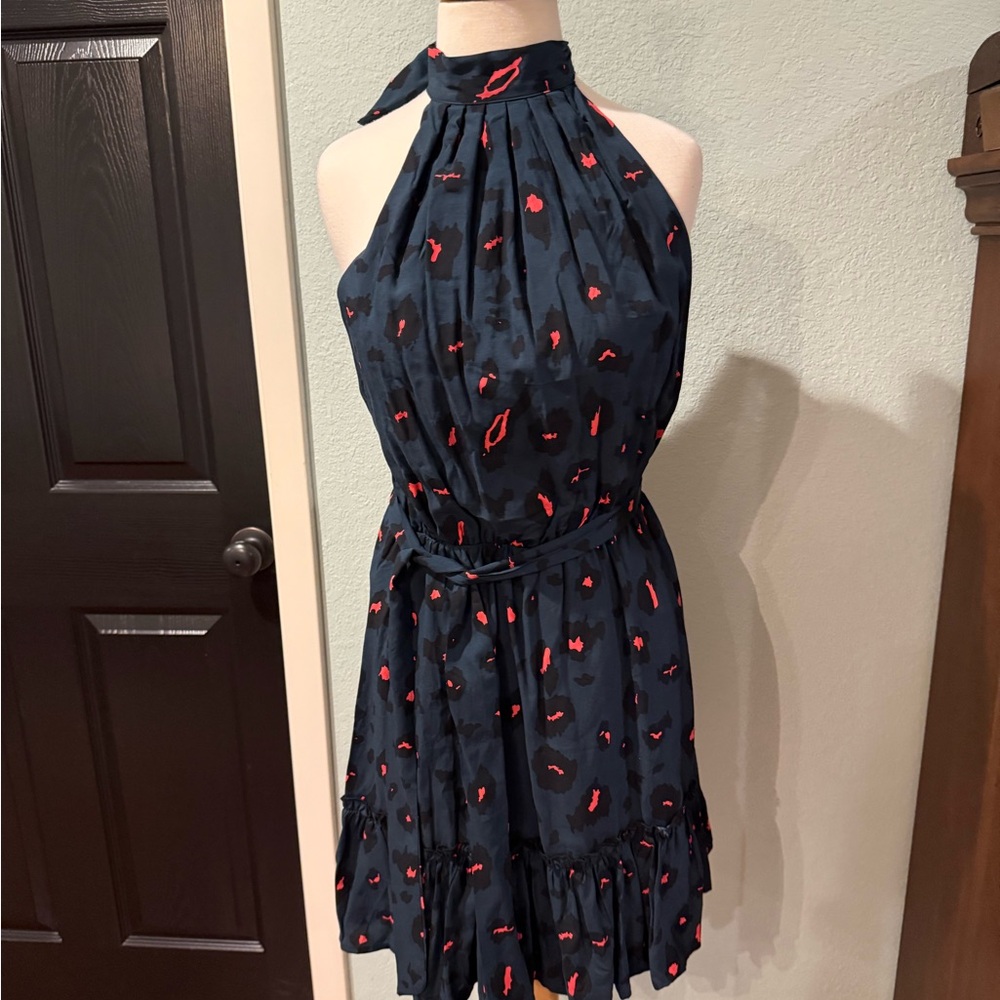Amazon Women's Navy and Red Midi Dress